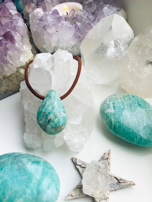 Amazonite Crystal Necklace