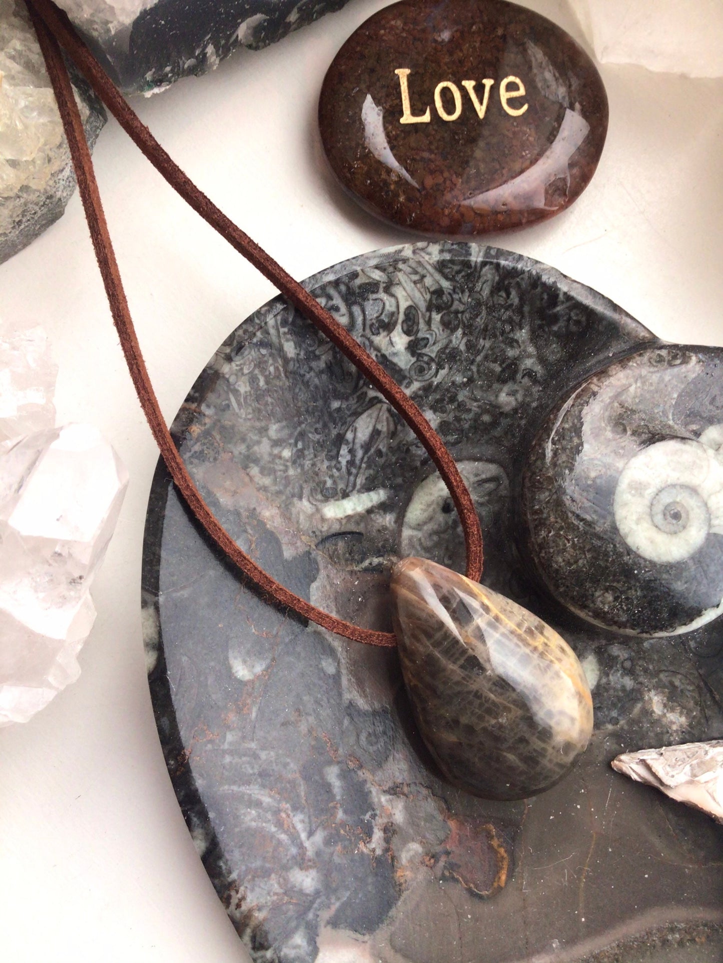 Black Moonstone Necklace