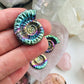 Bismuth Ammonite - Rainbow Bismuth Crystal Ammonite