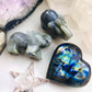 Labradorite Crystal Elephant- Hand carved Lucky  Labradorite Elephant
