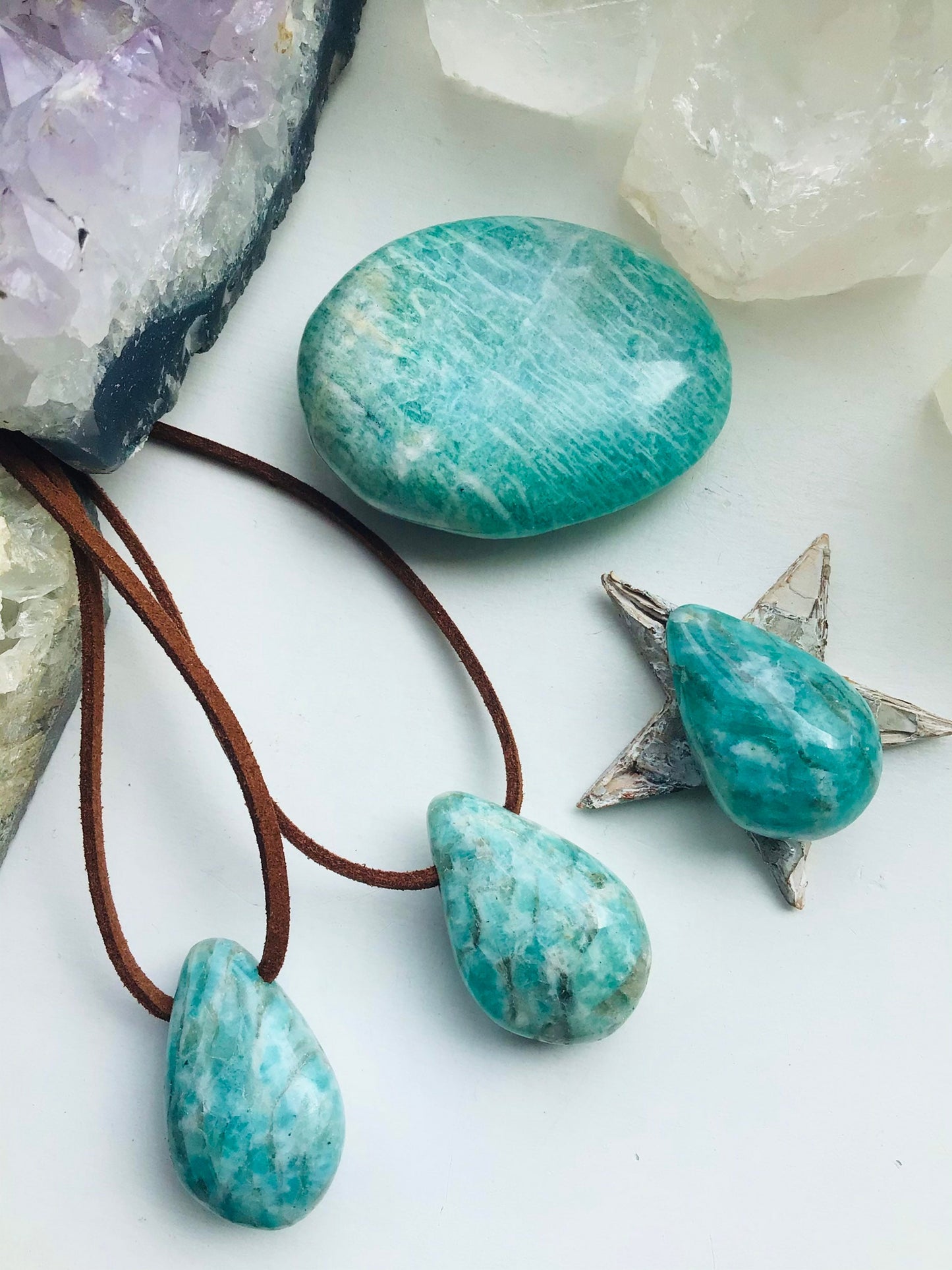 Amazonite Crystal Necklace