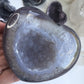 Amethyst Heart Crystal Druzy Polished Heart