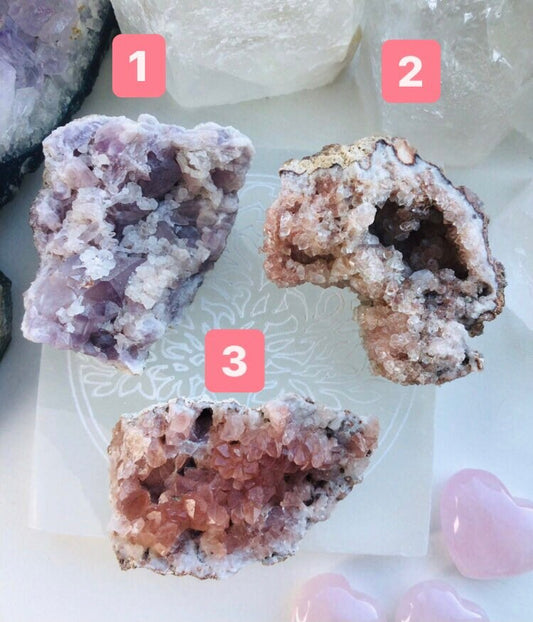 Pink Amethyst Crystal Geode Crystal Rare - Pink Amethyst Crystal Cluster