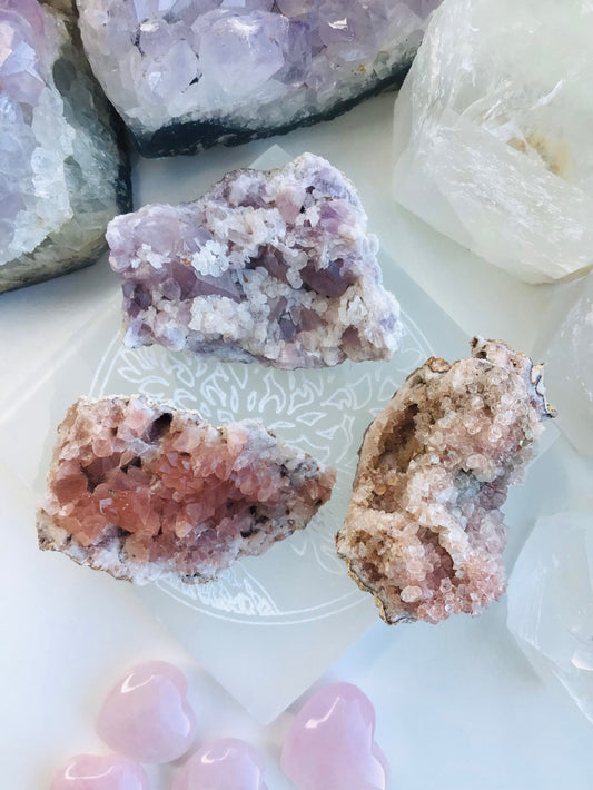 Pink Amethyst Crystal Geode Crystal Rare - Pink Amethyst Crystal Cluster