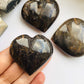 Black Moonstone Heart Crystal - Hand Carved