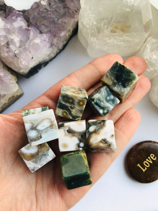 Ocean Jasper Crystal Cube