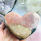 Pink Amethyst Crystal Heart On Stand - Rare Pink Amethyst Crystal