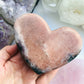 Pink Amethyst Crystal Heart On Stand - Rare Pink Amethyst Crystal