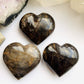 Black Moonstone Heart Crystal - Hand Carved