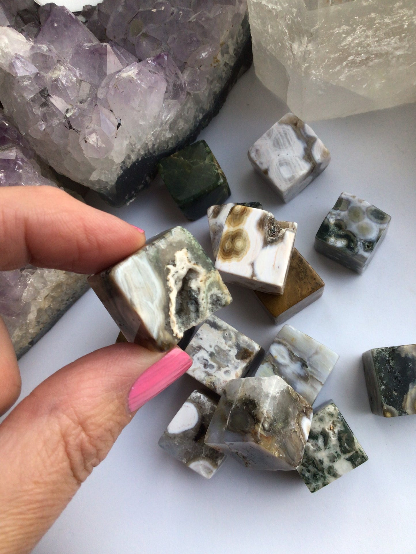 Ocean Jasper Crystal Cube