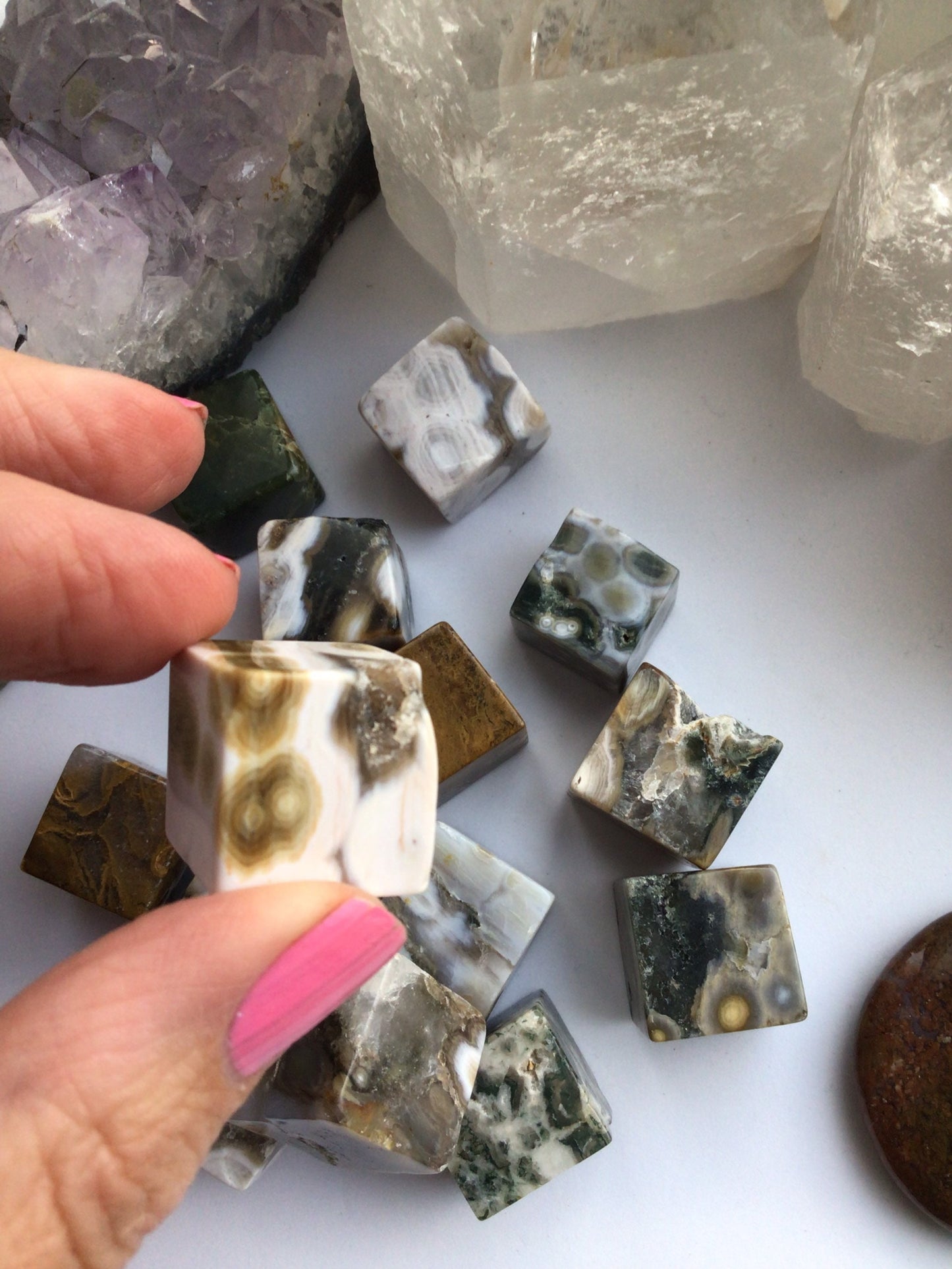 Ocean Jasper Crystal Cube