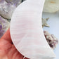 Mangano Pink Calcite Crystal Moon - Pink Mangano Calcite Moon