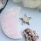 Mangano Pink Calcite Crystal Moon - Pink Mangano Calcite Moon