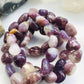 Lepidolite Tumblestone Bracelet Crystal-  Chunky Lepidolite Bracelet