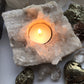 Clear Quartz Tealight Crystal Druzy