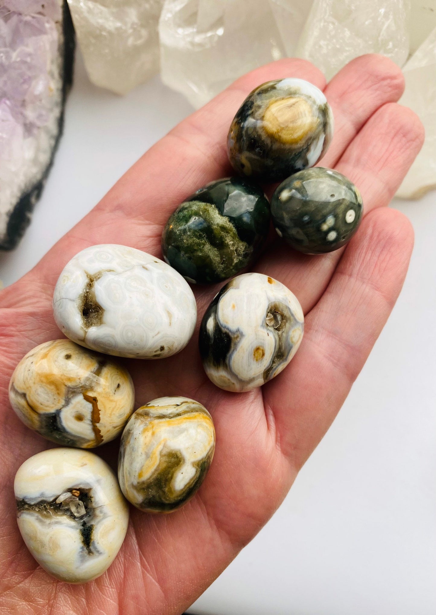 Ocean Jasper Tumbled Crystal- Crystal Healing