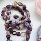 Lepidolite Tumblestone Bracelet Crystal-  Chunky Lepidolite Bracelet