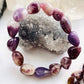 Lepidolite Tumblestone Bracelet Crystal-  Chunky Lepidolite Bracelet