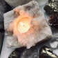 Clear Quartz Tealight Crystal Druzy