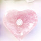 Rose Quartz Bowl Heart Dish - Crystal Heart Trinket Dish - Pink Rose Quartz Bowl  - Rose Quartz Heart Bowl- Crystal Trinket Bowl