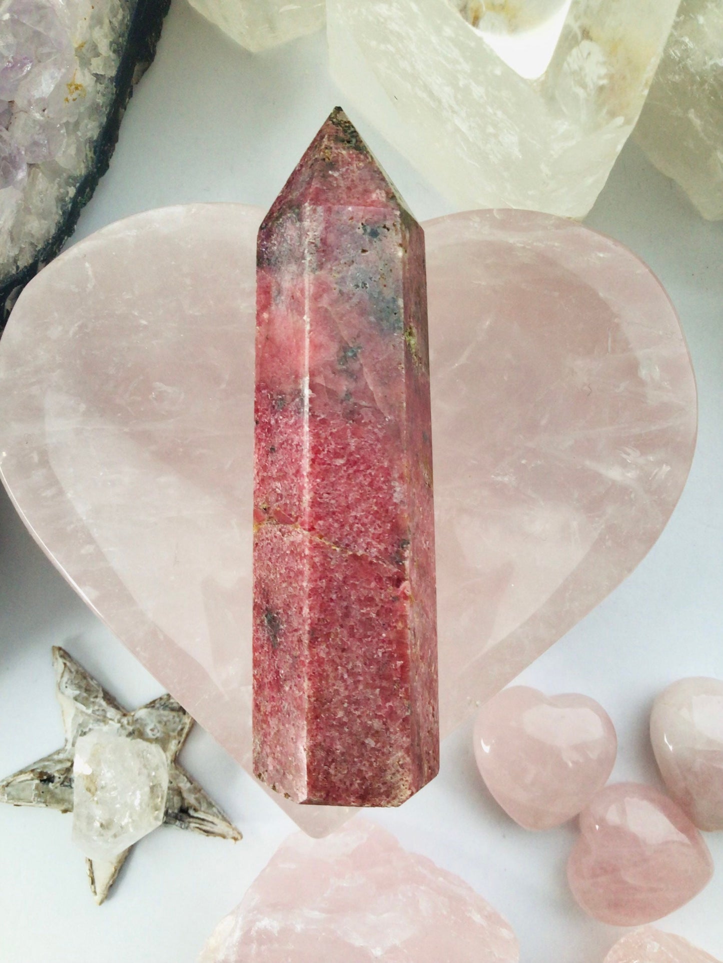 Rhodonite Crystal Tower / Rhodonite Point