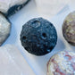 Crystal Full Moon - Black Obsidian ,Rainbow Fluorite ,Howlite, Dragon Blood Jasper