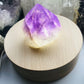Led Light Box for Crystals Large Size 12cm Light Box USB - Light Box Stand For Crystal -Led Light Box - Wood - Circular Jo