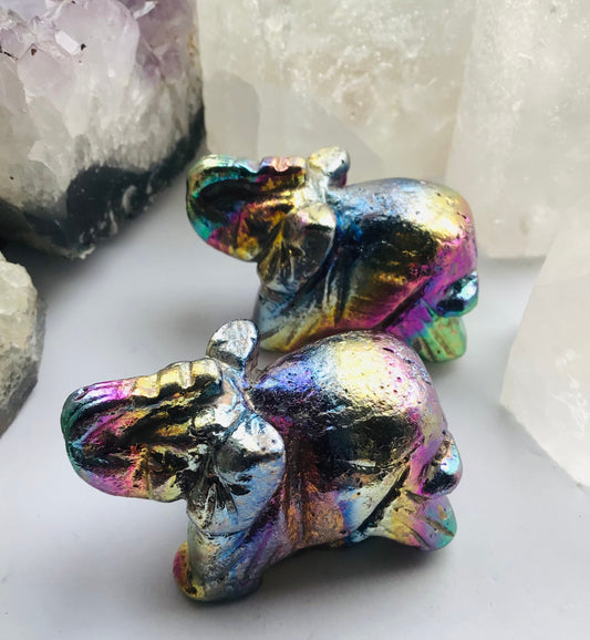 Bismuth Elephant Crystal- Lucky Crystal Elephant - Bismuth crystal