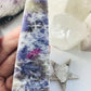 Lepidolite and Pink Tourmaline Tower Crystal Point