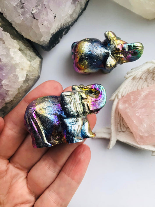 Bismuth Elephant Crystal- Lucky Crystal Elephant - Bismuth crystal