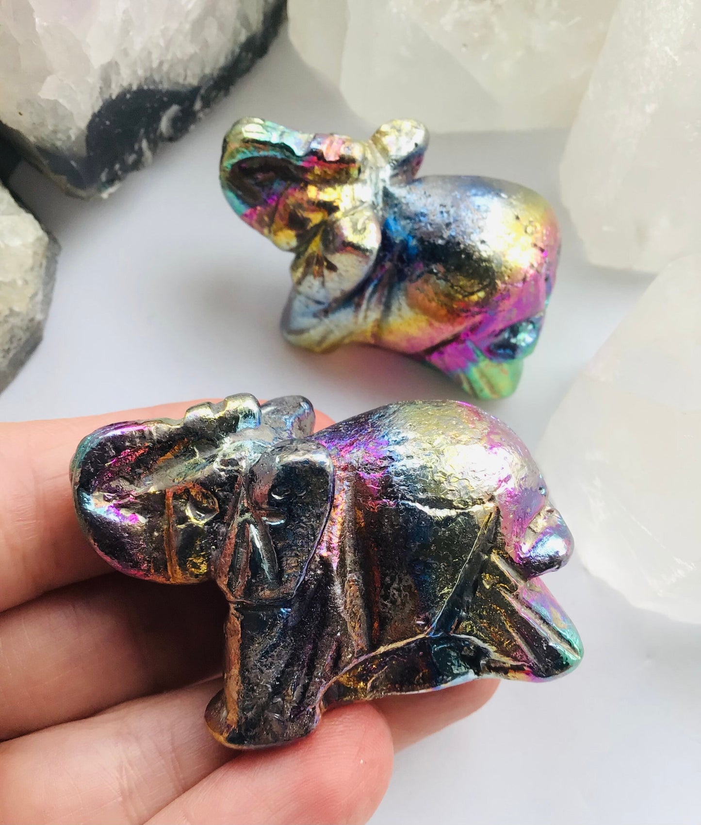 Bismuth Elephant Crystal- Lucky Crystal Elephant - Bismuth crystal