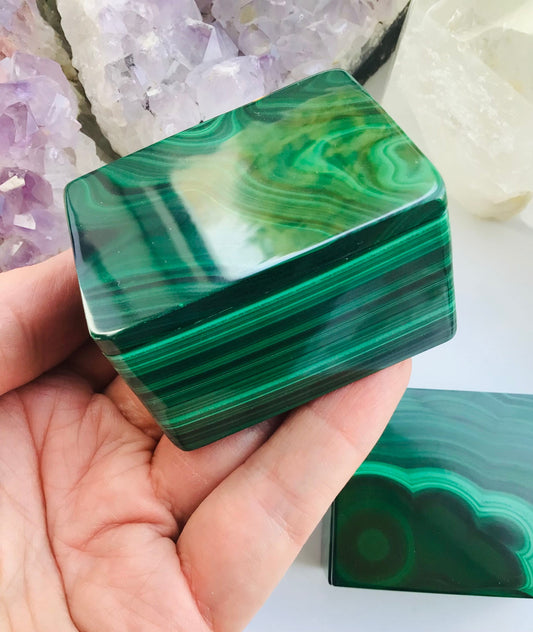 Malachite Crystal Trinket Box