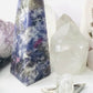 Lepidolite and Pink Tourmaline Tower Crystal Point