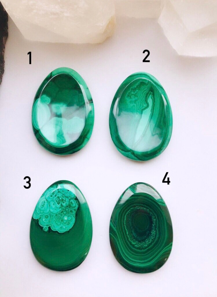 Malachite Worry Stone - Crystal Malachite Stress Anxiety Relief Stone