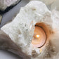 Clear Quartz Tea Light Crystal Holder