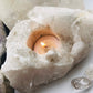 Clear Quartz Tea Light Crystal Holder