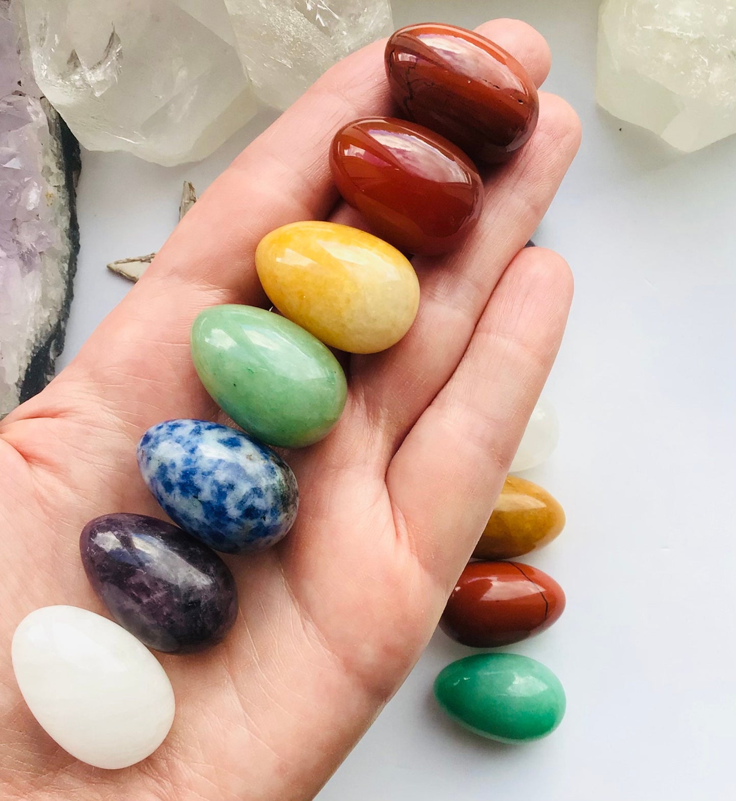 Chakra Crystal Sets - Seven Chakra Crystal Eggs Set