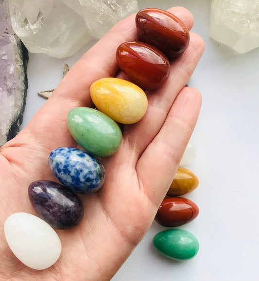 Chakra Crystal Sets - Seven Chakra Crystal Eggs Set