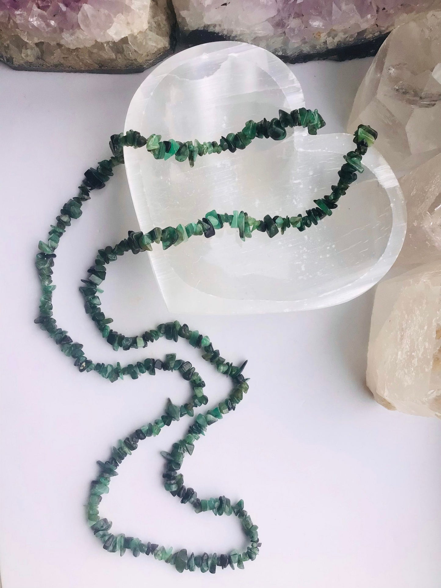 Emerald Crystal Long Necklace