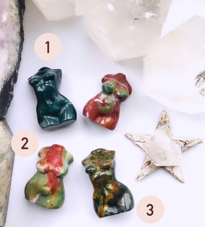 Ocean Jasper Crystal Goddess