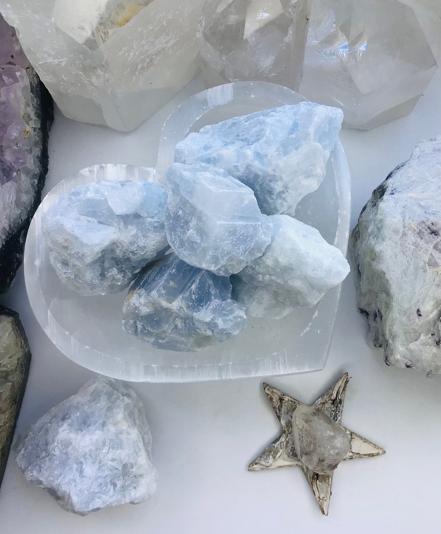 Blue Calcite Rough Crystal