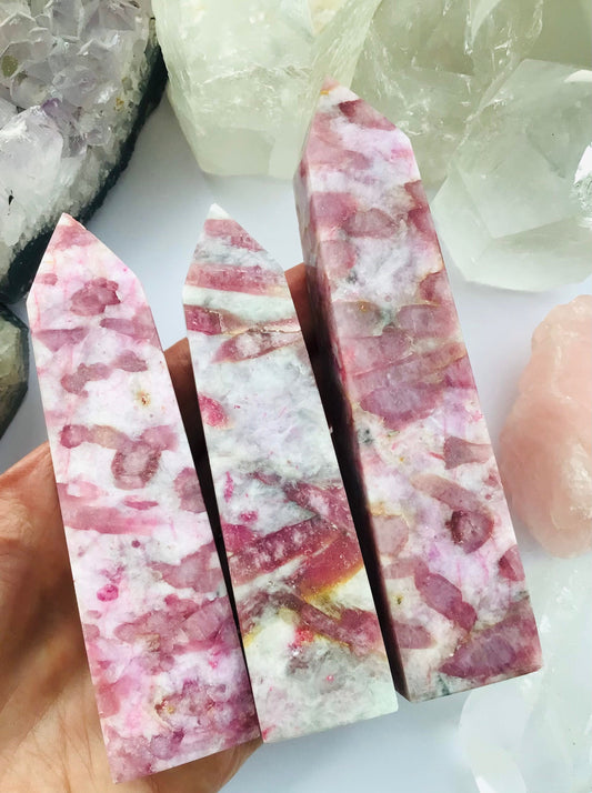 Pink Tourmaline Crystal Tower