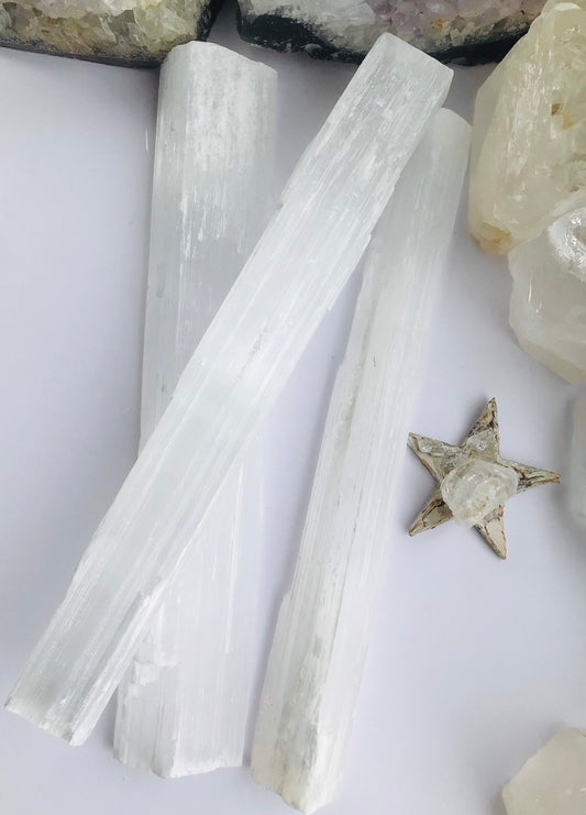 Natural Selenite Crystal Stick