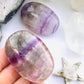 Rainbow Fluorite Crystal Palm Stone- Calm & Focus Crystal - Fluorite Crystal