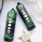 Ruby Zoisite Crystal Moon Phase Tower Point - Crystal Moon Phase Generator