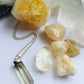 Natural Citrine Pendant on Chain all solid Silver