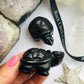 Black Obsidian Crystal Turtle  - Hand Carved Black obsidian Turtle