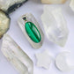 Malachite Solid 925 Silver Crystal Pendant