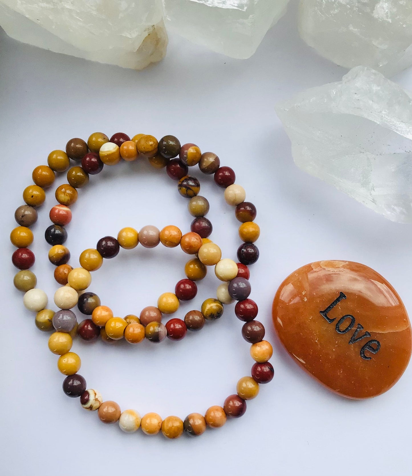 Mookaite Bead Crystal Bracelet