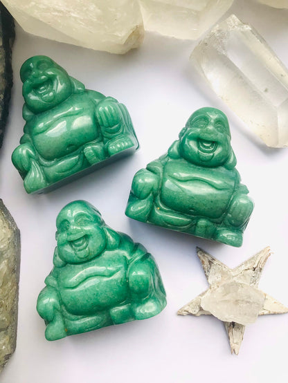 Green Aventurine Crystal Buddha - Lucky Crystal Buddha